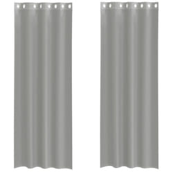 vidaXL Voile Curtains 2 pcs net curtain sheer curtain - light grey, 140 x 300 cm