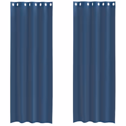 vidaXL Voile Curtains 2 pcs net curtain sheer curtain - royal blue, 140 x 300 cm