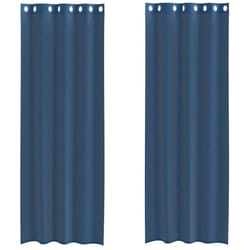 vidaXL Voile Curtains 2 pcs net curtain sheer curtain - royal blue, 140 x 300 cm