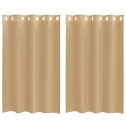vidaXL Voile Curtains with Grommets 2 pcs Apple Green 140x225 cm net curtain - sand, 140 x 175 cm