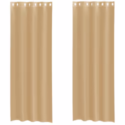 vidaXL Voile Curtains with Grommets 2 pcs Apple Green 140x225 cm net curtain - sand, 140 x 260 cm