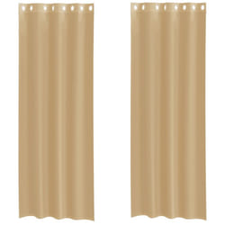 vidaXL Voile Curtains with Grommets 2 pcs Apple Green 140x225 cm net curtain - sand, 140 x 260 cm