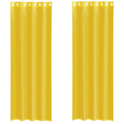 vidaXL Voile Curtains 2 pcs net curtain sheer curtain - yellow, 140 x 300 cm