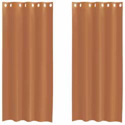 vidaXL Voile Curtains with Grommets 2 pcs Apple Green 140x225 cm net curtain - terracotta, 140 x 225 cm