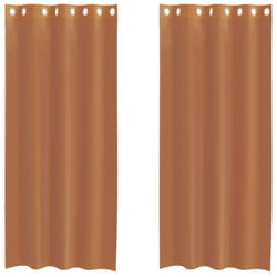 vidaXL Voile Curtains with Grommets 2 pcs Apple Green 140x225 cm net curtain - terracotta, 140 x 225 cm