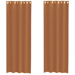 vidaXL Voile Curtains 2 pcs net curtain sheer curtain - terracotta, 140 x 300 cm
