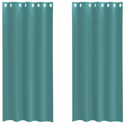 vidaXL Voile Curtains with Grommets 2 pcs Apple Green 140x225 cm net curtain - turquoise, 140 x 225 cm