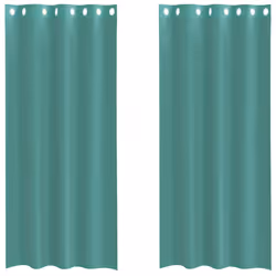 vidaXL Voile Curtains with Grommets 2 pcs Apple Green 140x225 cm net curtain - turquoise, 140 x 245 cm