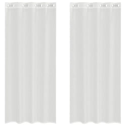 vidaXL Voile Curtains with Grommets 2 pcs Apple Green 140x225 cm net curtain - white, 140 x 225 cm