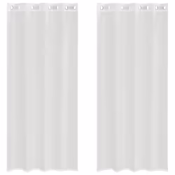 vidaXL Voile Curtains with Grommets 2 pcs Apple Green 140x225 cm net curtain - white, 140 x 245 cm