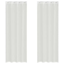 vidaXL Voile Curtains 2 pcs net curtain sheer curtain - white, 140 x 300 cm