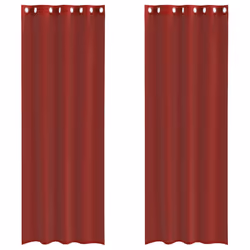 vidaXL Voile Curtains 2 pcs net curtain sheer curtain - wine red, 140 x 300 cm