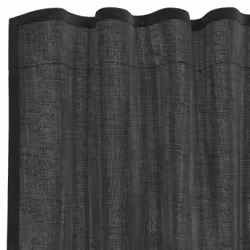 vidaXL Voile Curtains with Tab Top 2 pcs Brown net curtain sheer curtain - black, 140 x 225 cm - Additional view 4