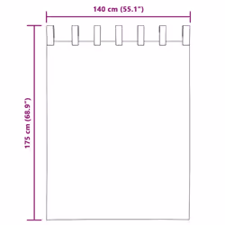 vidaXL Voile Curtains 2 pcs net curtain sheer curtain - brown, 140 x 175 cm