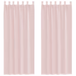 vidaXL Voile Curtains 2 pcs net curtain sheer curtain - light pink, 140 x 260 cm