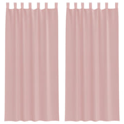 vidaXL Voile Curtains with Rod Pockets 2 pcs Pink net curtain sheer curtain