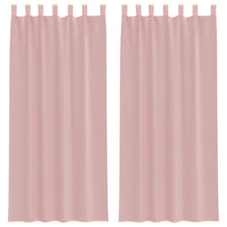 vidaXL Voile Curtains with Rod Pockets 2 pcs Pink net curtain sheer curtain