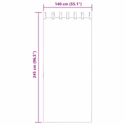 vidaXL Voile Curtains with Rod Pockets 2 pcs Pink net curtain sheer curtain