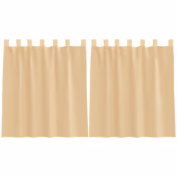 vidaXL Voile Curtains with Rod Pockets 2 pcs Sand net curtain sheer curtain