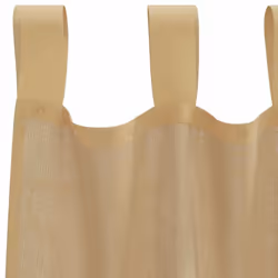 vidaXL Voile Curtains with Rod Pockets 2 pcs Sand net curtain sheer curtain - Additional view 4