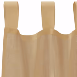 vidaXL Voile Curtains with Rod Pockets 2 pcs Sand net curtain sheer curtain - Additional view 4