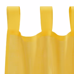 vidaXL Voile Curtains with Rod Pockets 2 pcs Yellow net curtain sheer curtain - Additional view 4