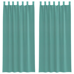vidaXL Voile Curtains with Rod Pockets 2 pcs Turquoise net curtain