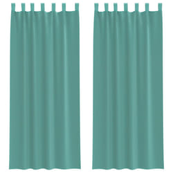 vidaXL Voile Curtains with Rod Pockets 2 pcs Turquoise net curtain