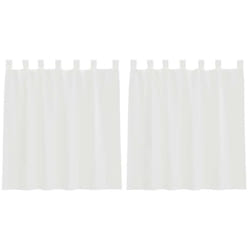 vidaXL Voile Curtains with Rod Pockets 2 pcs White net curtain sheer curtain