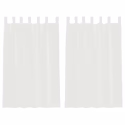 vidaXL Voile Curtains with Rod Pockets 2 pcs White net curtain sheer curtain