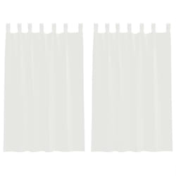 vidaXL Voile Curtains with Rod Pockets 2 pcs White net curtain sheer curtain