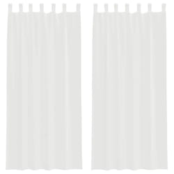 vidaXL Voile Curtains with Rod Pockets 2 pcs White net curtain sheer curtain
