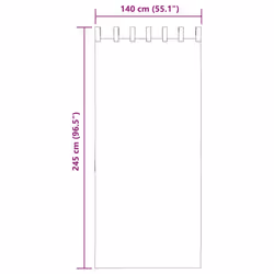 vidaXL Voile Curtains with Rod Pockets 2 pcs White net curtain sheer curtain