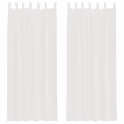 vidaXL Voile Curtains with Rod Pockets 2 pcs White net curtain sheer curtain
