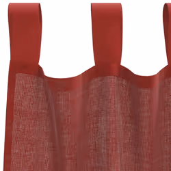 vidaXL Voile Curtains with Rod Pockets 2 pcs Wine Red net curtain - Additional view 4