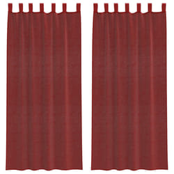 vidaXL Voile Curtains with Rod Pockets 2 pcs Wine Red net curtain