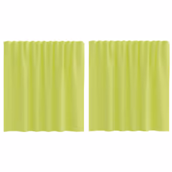 vidaXL Voile Curtains 2 pcs net curtain sheer curtain - apple green, 140 x 140 cm