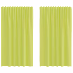 vidaXL Voile Curtains 2 pcs net curtain sheer curtain - apple green, 140 x 175 cm