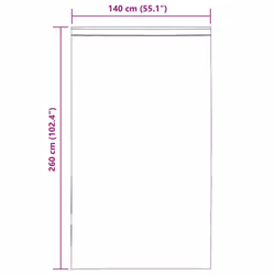 vidaXL Voile Curtains 2 pcs net curtain sheer curtain - black, 140 x 260 cm