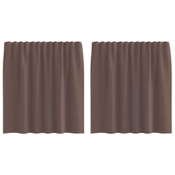 vidaXL Voile Curtains with Tab Top 2 pcs Brown net curtain sheer curtain - brown, 140 x 140 cm