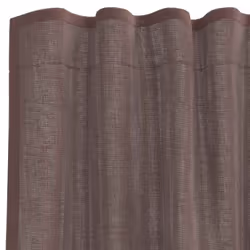 vidaXL Voile Curtains with Tab Top 2 pcs Brown net curtain sheer curtain - brown, 140 x 245 cm - Additional view 4