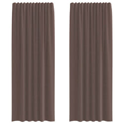 vidaXL Voile Curtains 2 pcs net curtain sheer curtain - brown, 140 x 260 cm