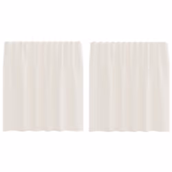 vidaXL Voile Curtains 2 pcs net curtain sheer curtain - cream, 140 x 140 cm