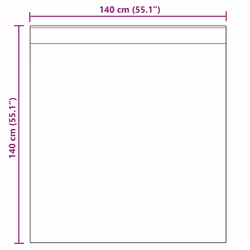 vidaXL Voile Curtains 2 pcs net curtain sheer curtain - cream, 140 x 140 cm