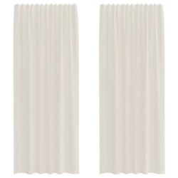 vidaXL Voile Curtains 2 pcs net curtain sheer curtain - cream, 140 x 225 cm
