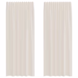 vidaXL Voile Curtains 2 pcs net curtain sheer curtain - cream, 140 x 245 cm