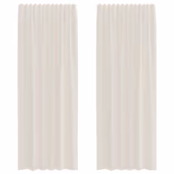vidaXL Voile Curtains 2 pcs net curtain sheer curtain - cream, 140 x 260 cm