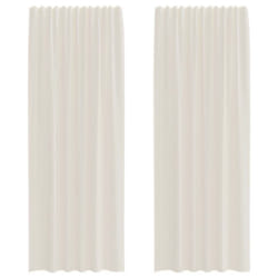 vidaXL Voile Curtains 2 pcs net curtain sheer curtain - cream, 140 x 260 cm