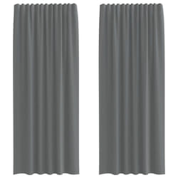 vidaXL Voile Curtains 2 pcs net curtain sheer curtain - dark grey, 140 x 225 cm