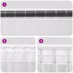 vidaXL Voile Curtains 2 pcs net curtain sheer curtain - dark grey, 140 x 225 cm - Additional view 6